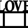 SSDECO.es | Marco de Fotos Personalizado LOVE, Cuadro Decorativo con 3 Fotos, Regalo Romántico para San Valentín (Negro)
